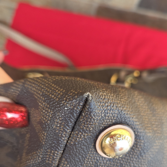 MK Brown Monogram Tote Bag - Picture 6 of 16